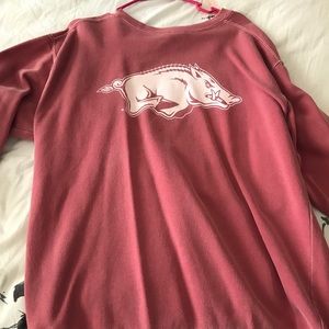 Red comfort colors hog sweatshirt